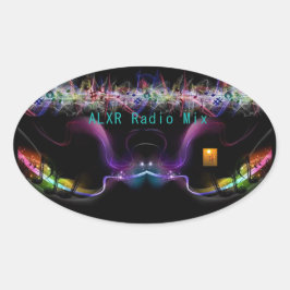 Oval Logotipo de rádio Decenal do adesivo