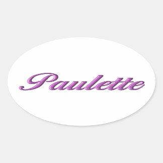 Oval Nome do adesivo da Paulette