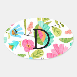 Oval Padrão do adesivo com ventilador personalizado mon
