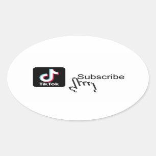 Oval subscrever o meu adesivo do canal Tiktok
