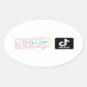 Oval subscrever o meu adesivo do canal Tiktok