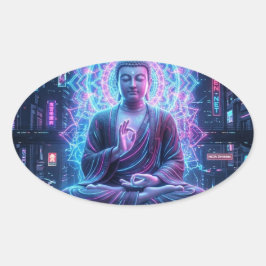 Oval Sukiti Buddha Adesivo Dhamma Moderno