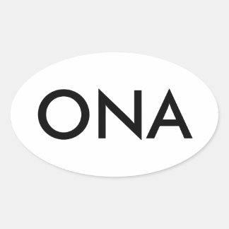 Oval Velho adesivo de Albany