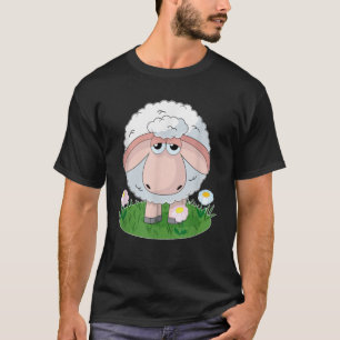 Ovelha Com Presente De Camisa De T Com Flor Para G