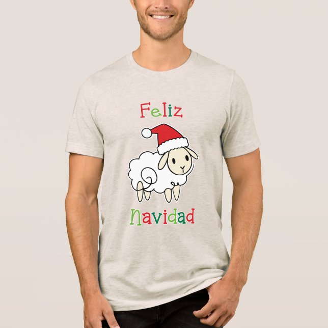 Ovelha de Natal Fofa – Feliz Navidad (Frente)