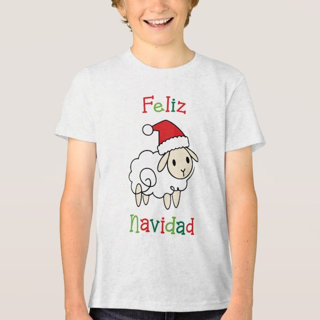 Ovelha de Natal Fofa – Feliz Navidad (Frente)