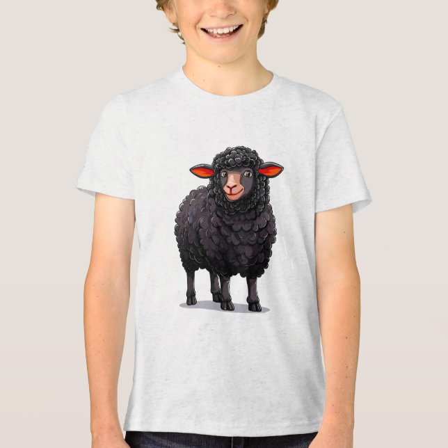 🐑🖤 Ovelha Preta Fofa Presente Divertido para Cri (Frente)