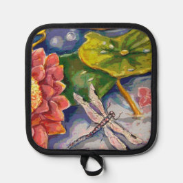 Oven Mitt e Potes - Dragonfly & Waterlilly
