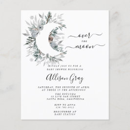 Over the Moon Baby Shower | Budget Flyer