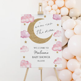 Over The Moon Celestial Baby Shower Welcome Sign