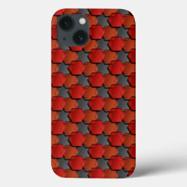 Overlapping red hexagons and 'grey star'