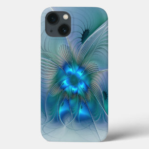 Ovinas de Pé, Fractal Turquesa Azul Abstrato
