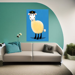 Ovino de polícia   AI Art Poster