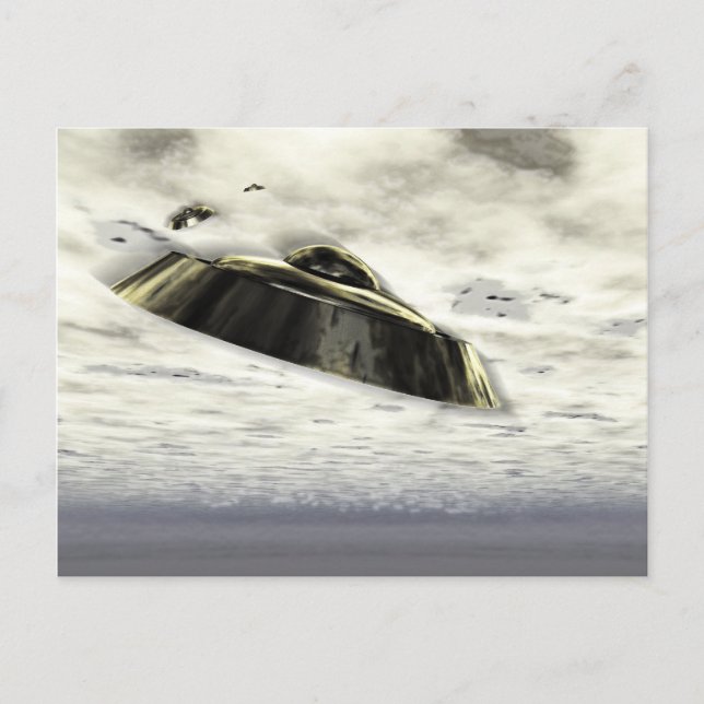 OVNIs no cartão postal de voo (Frente)