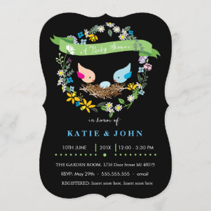 Ovo Azul Pequeno  Convite para Chás de fraldas