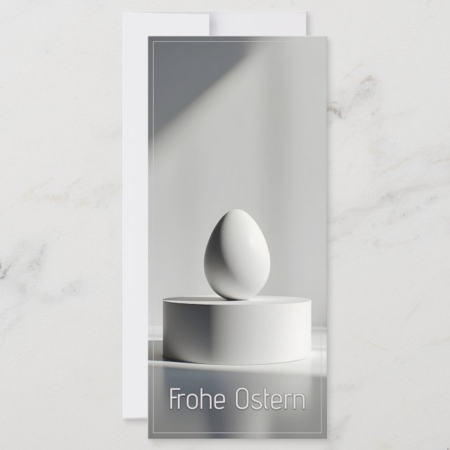Ovo de Páscoa minimalista em pedestal moderno (Frente)