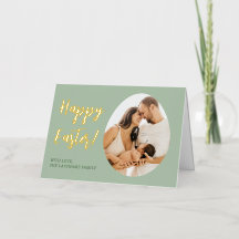 Ovo Elegante c/ Foto & Nome Personalizados "Feliz