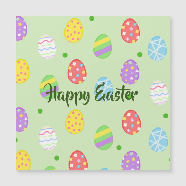 Ovos coloridos de páscoa Festivos (Frente)