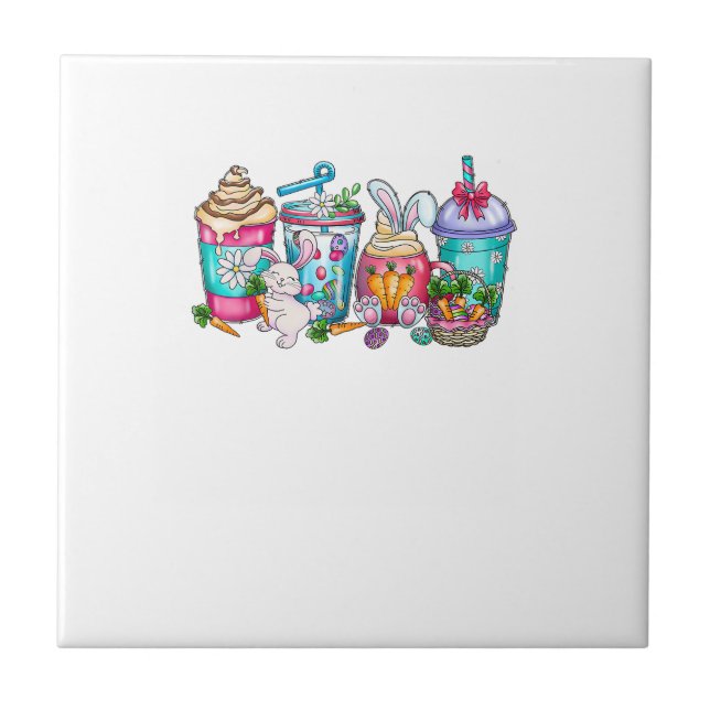 Ovos de Páscoa Caneca de Café Bunny Xícara de Latt (Frente)