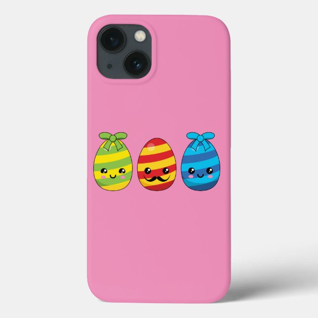Ovos de Páscoa de Kawaii com fitas (Verso)