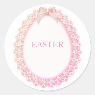 Ovos de Páscoa, flores clássicas de adesivo redond