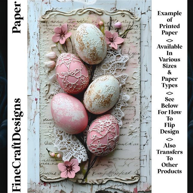 Ovos de Páscoa Pastel Shabby Chic CL9 Papel Scrapb (Criador carregado)