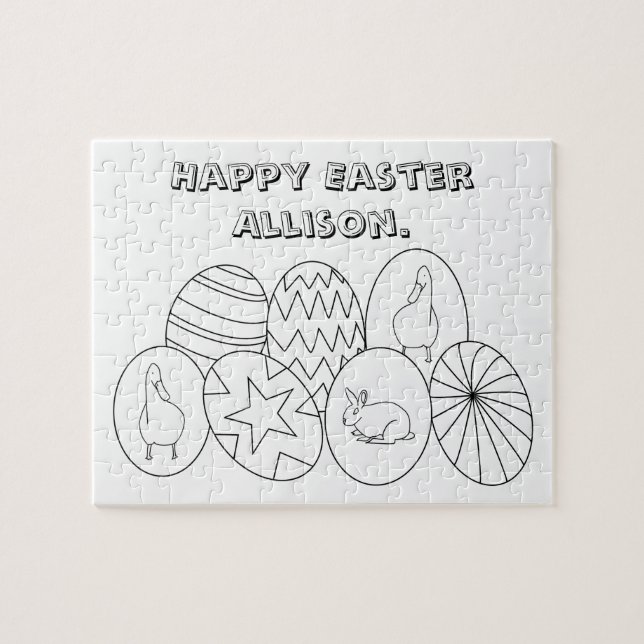 Ovos de Páscoa Personalizados para Quebra-cabeça d (Horizontal)