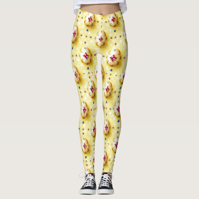 OVOS DE PÁSCOA ~ Ruby Amarelo 3D ~ Leggings (Frente)