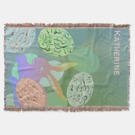 Ovos de Pastel Coelho da Páscoa Jogam cobertor