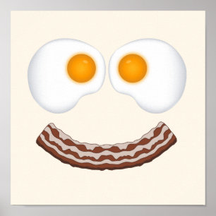 Ovos e Poster de Grin Bacon