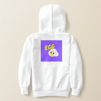 Óvulo frito, fazer, todos são felizes e sorriem