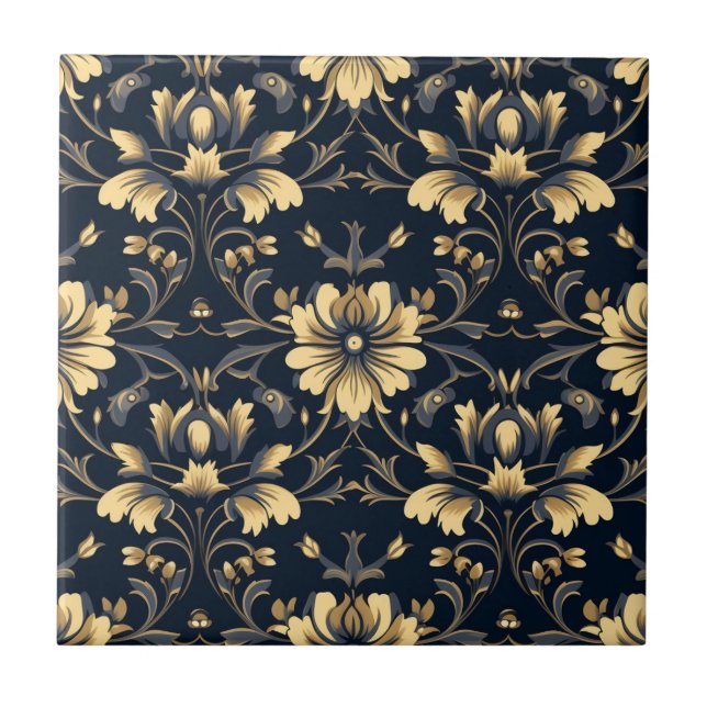 Owen Jones inspirou Art Nouveau Floral Patterno (Frente)