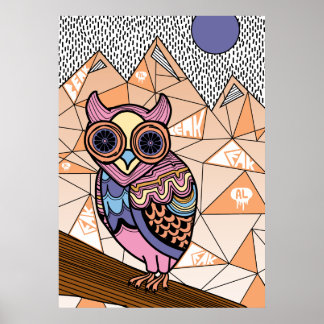 Owl Art Impressão