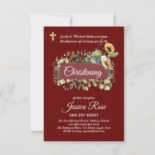OWL Christening convida batismo