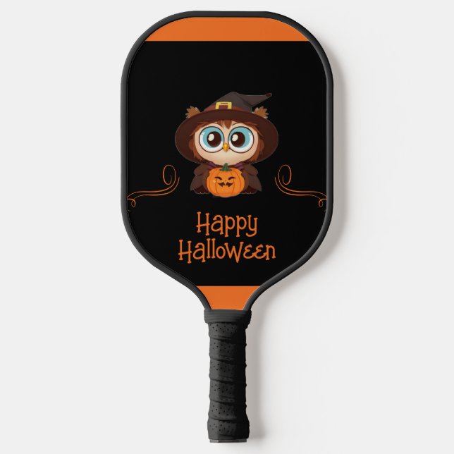 Owl/Fall/Autumn/Halloween/pumpkin Pickleball Paddl (Front)