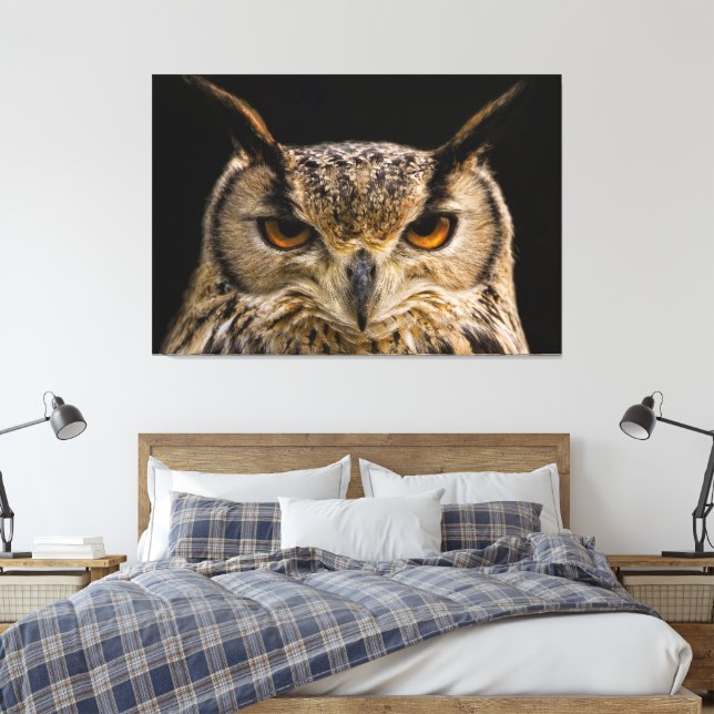 OWL, IMPRESSÃO de CANVAS de OWL da EAGLE (Insitu(Quarto))