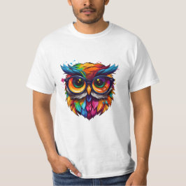 Owl Librarian: arte colorido de camisetas Grafites
