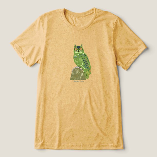 Owl on cactus  (Design frontal)