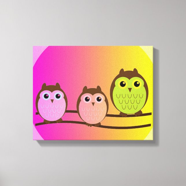 Owls Canvas Print (Frente)