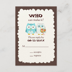 Owls Wedding RSVP - Noiva e noiva