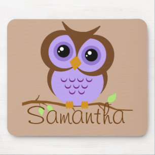 Owly Mousepad personalizado roxo