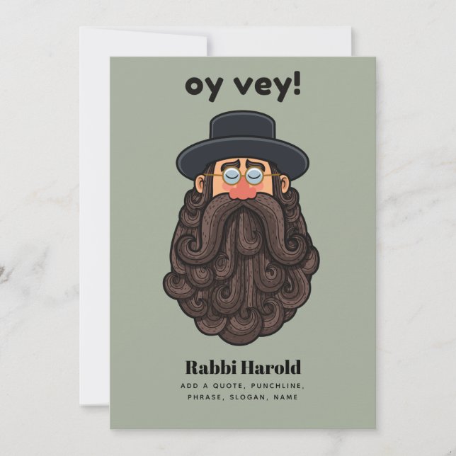 OY VEY! Funny RABBI Peronalizado (Frente)