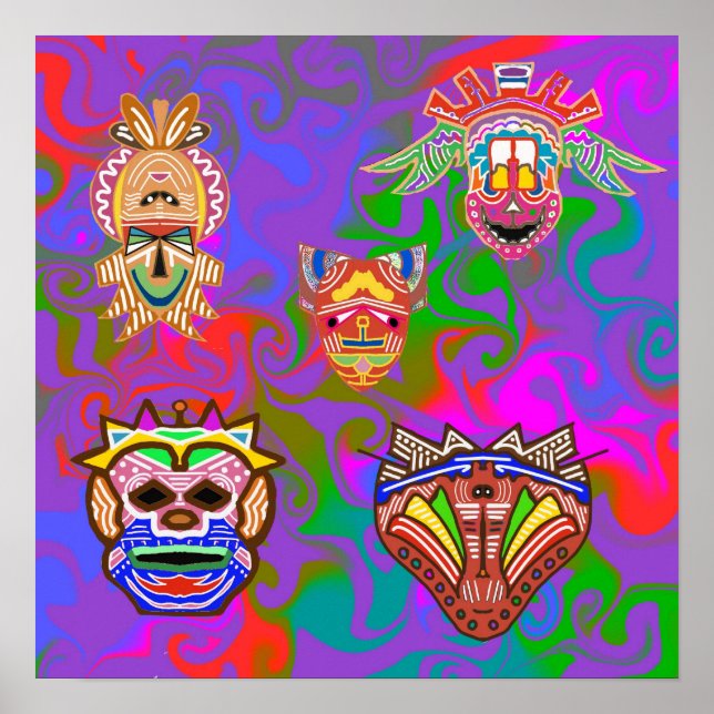 P67 Medely of Mask Poster (Frente)
