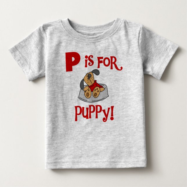 P é para Camisetas de papoila e presentes (Frente)