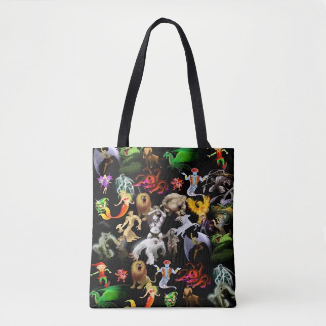 P é para o Fênix Tote Bag (Preto) (Frente)