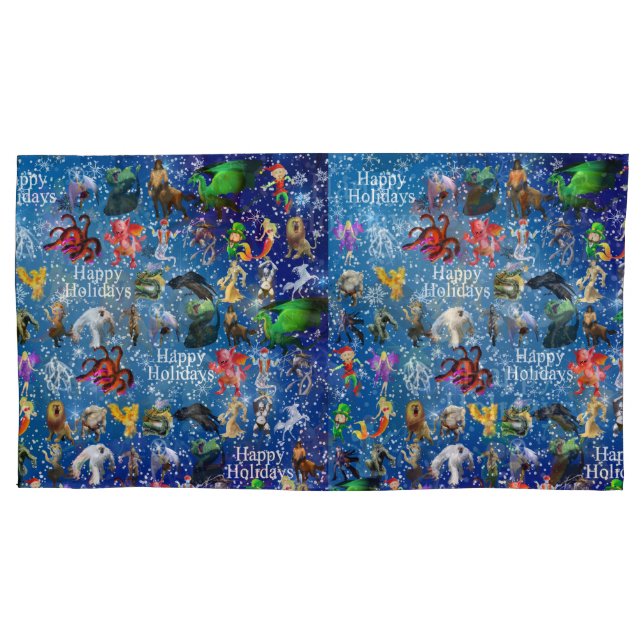 P é para o Travesseiro de Natal Phoenix (Blue) (Frente)