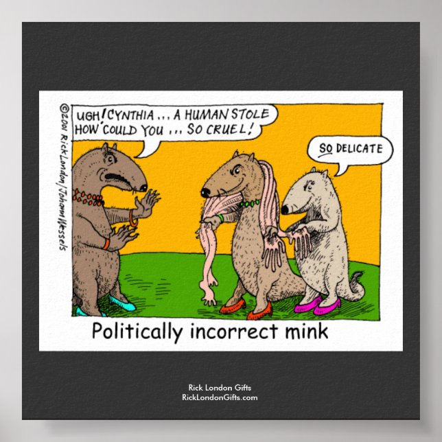 P.I. Mink (Human Stole) Cartoon Quality Poster (Frente)