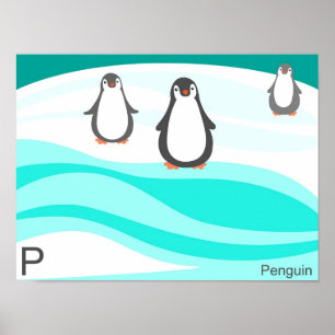 P para o poster do pinguim