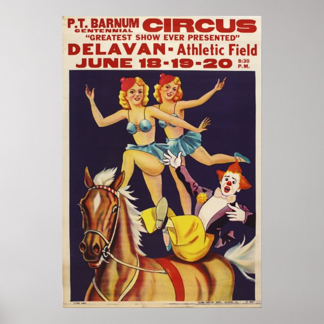 P.T. Barnum Centennial Circus Poster (Frente)