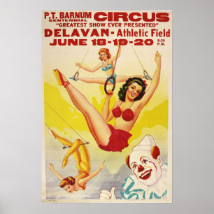 P.T. Poster centenário do circo de Barnum
